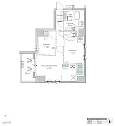 ワンルーフレジデンス中野 2LDKの間取図画像