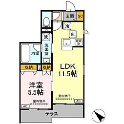 (仮称)亀井野246メゾン 1LDKの間取図画像