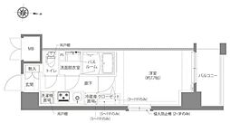 ＡＥＬＬ亀有 8階1Kの間取り