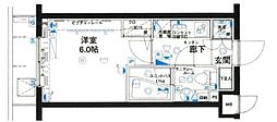 ステージファースト池上西アジールコート 1Kの間取図画像