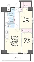 ベル エポック 3階2LDKの間取り