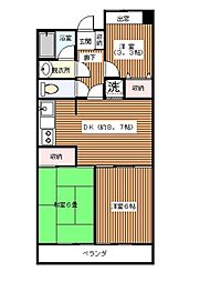 ロイヤルハイム 4階3DKの間取り
