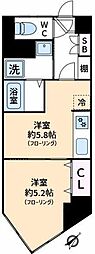 柏木ハイツ 1DKの間取図画像