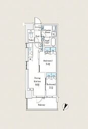 ロイヤルパークス赤羽サウス 2DKの間取図画像