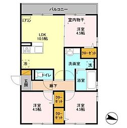 ルーチェ 3LDKの間取図画像