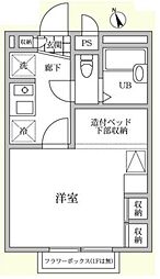 プライムコート中神 1階1Kの間取り