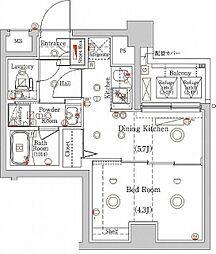 ラフィスタ多摩川 1階1DKの間取り