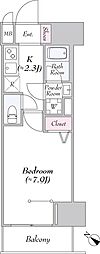 KDXRESIDENCEMachidaNorth 1Kの間取図画像