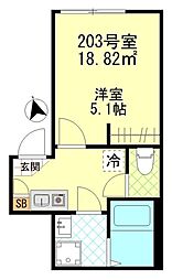 仮称松島新築9世帯 1Kの間取図画像