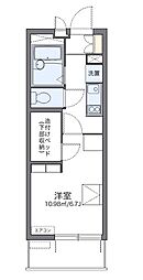 レオパレススカイアーク 1Kの間取図画像