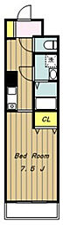 ライジングヒルズ 1Kの間取図画像