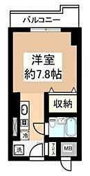 シティフォーラム新小平 5階ワンルームの間取り