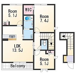 ＭＡＳＴ　ＣＯＵＲＴ秋葉 2階3LDKの間取り
