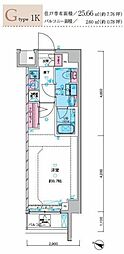 GALICIA西馬込 1Kの間取図画像