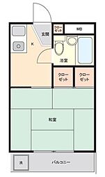 メゾン秀 1Kの間取図画像