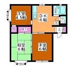 レジデンス萩 3DKの間取図画像