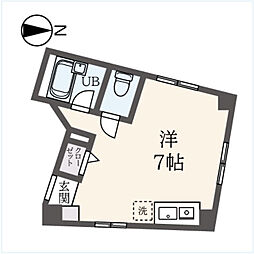 ディアコート平間 ワンルームの間取図画像