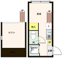 アプリシエイト本駒込 1階ワンルームの間取り