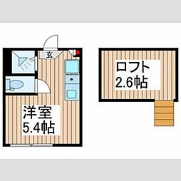 LandSitz新小岩 2階ワンルームの間取り