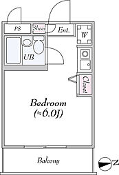 スカイコート新中野 ワンルームの間取図画像