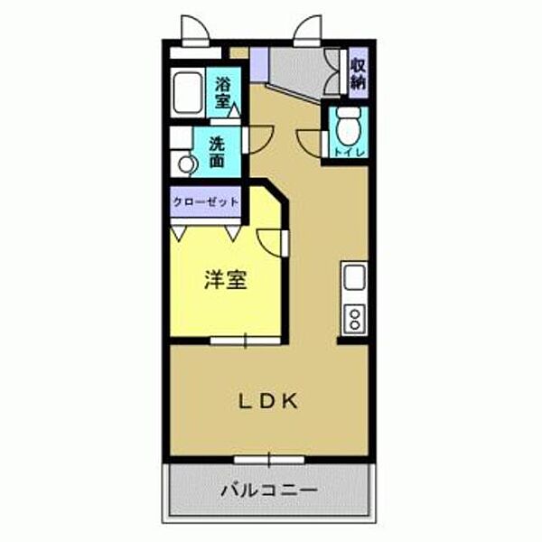 ハーモニーハウス 202｜熊本県玉名市築地(賃貸マンション1LDK・2階・43.00㎡)の写真 その2