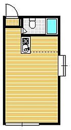 マッケンハイム ワンルームの間取図画像