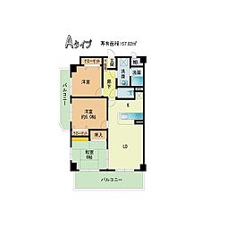セザール姪浜 3LDKの間取図画像