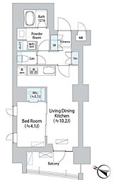 イストワール阿佐ヶ谷 3階1LDKの間取り