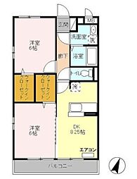 コンフォール瑞江3 2DKの間取図画像
