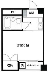 ニューベルハイツ 1Kの間取図画像