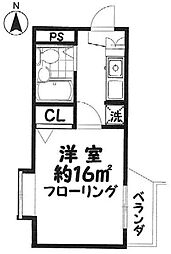 CRESCENT 1Kの間取図画像