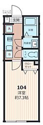 vinosity 大和田 1Kの間取図画像