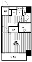 モンフェリーチェ 3階1Kの間取り