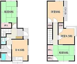 大穴南戸建 4DKの間取り