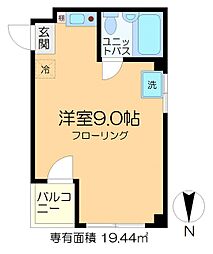 クボタハウス ワンルームの間取図画像