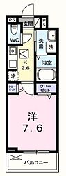 メイプルテラス みずほ 1Kの間取図画像