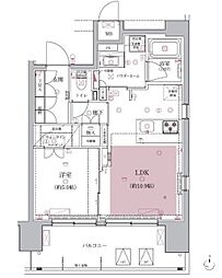 クレイシア森下 5階1LDKの間取り