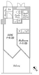 TraValore淵野辺 3階1LDKの間取り