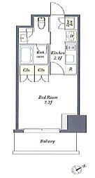 プライムメゾン湯島 1Kの間取図画像
