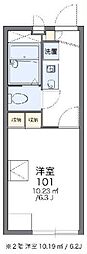 レオパレスデネブ 1Kの間取図画像