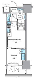 プライムアーバン浅草田原町 1DKの間取図画像