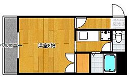 シバタビルディング 1Kの間取図画像