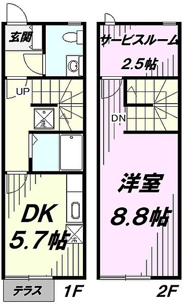 東京都あきる野市下代継(賃貸テラスハウス1SDK・1階・43.33㎡)の写真 その2