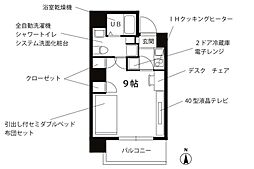 プチグランデ御茶ノ水 1Kの間取図画像