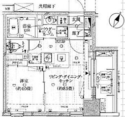 レルシール大島 1LDKの間取図画像