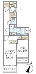 ビューテラス茗荷谷 1LDKの間取図画像