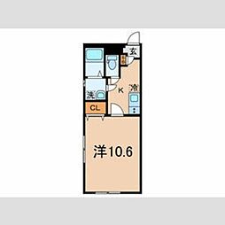 Ｒｅｓｉｄｅｎｃｅヴィヴィエ文京 2階1Kの間取り