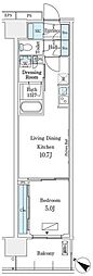 ロイヤルパークス有明 1LDKの間取図画像