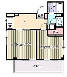 亜土ビル 2階2Kの間取り