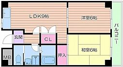 ルイシール清水 2LDKの間取図画像